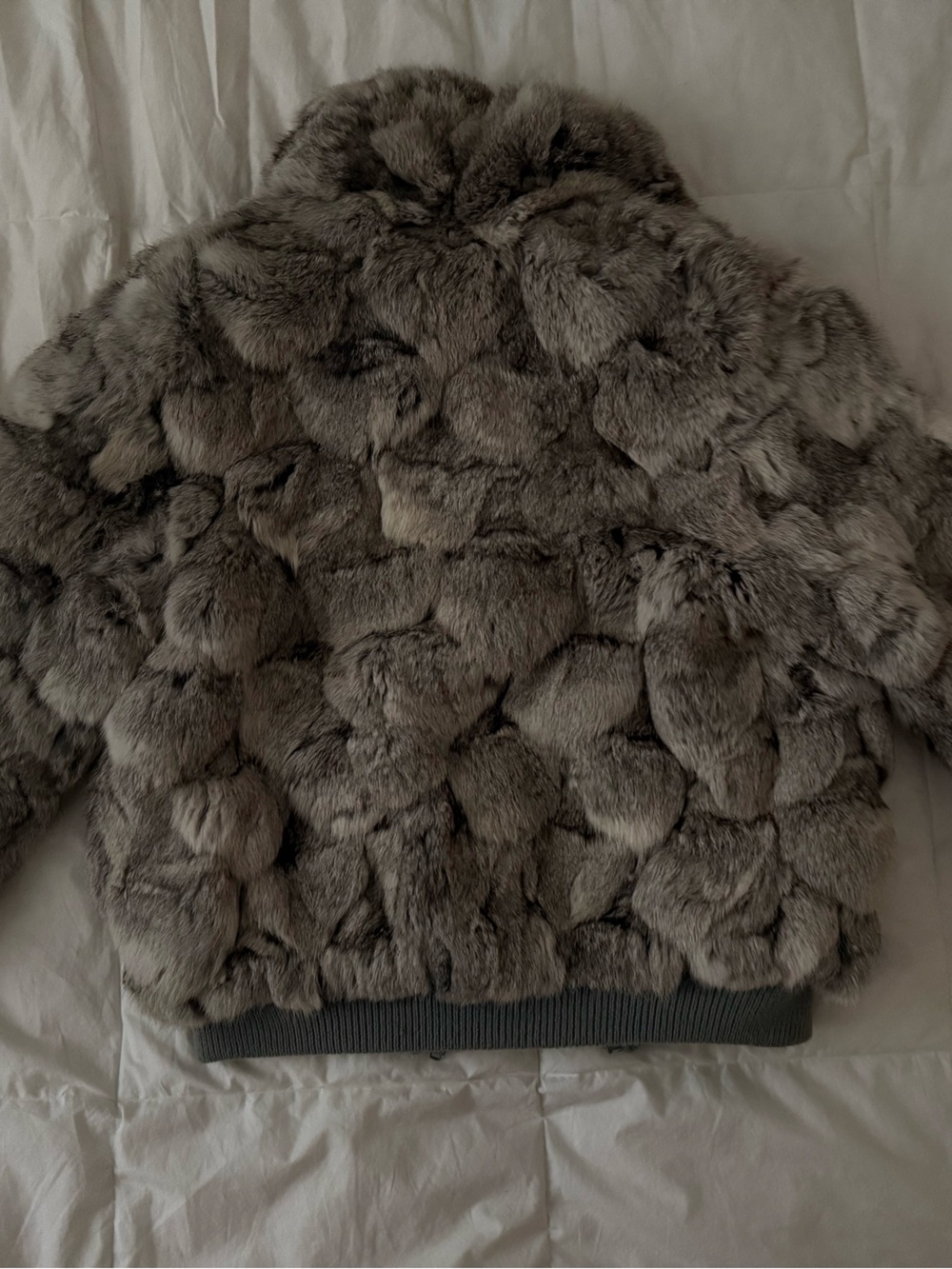 Real Rabbit Fur Mini Coat - Picture 3 of 5